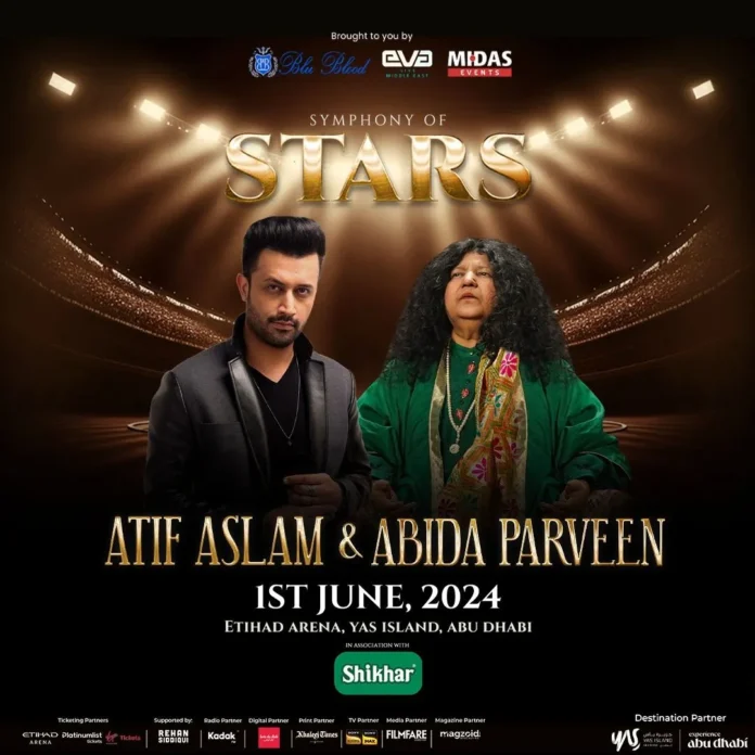 Atif Aslam & Abida Parveen Live Concert in Abu Dhabi