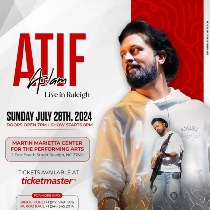 Atif Aslam Live Concert Raleigh 2024