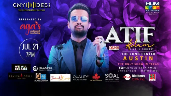 atif aslam live concert austin 2024